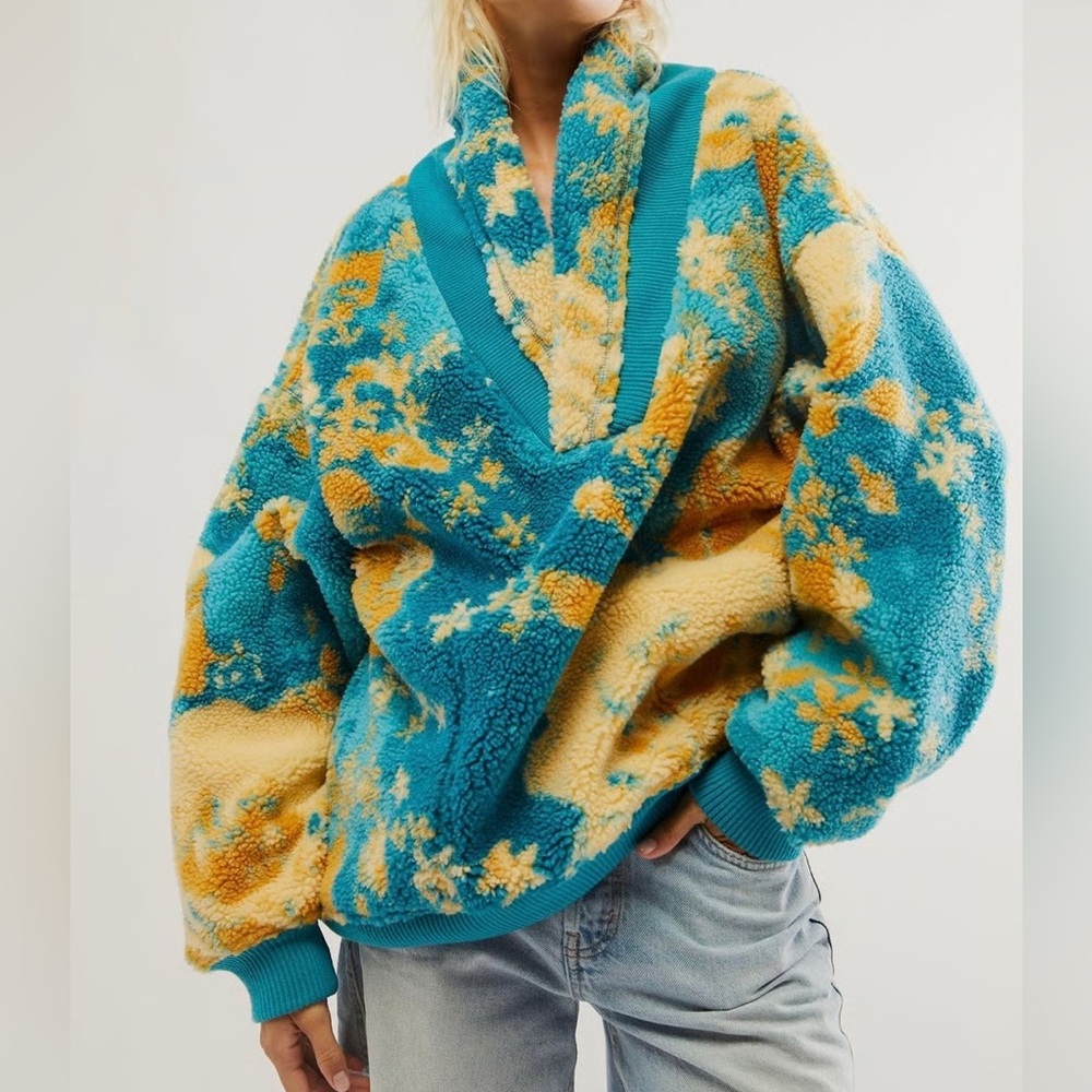 Free People Rosie Printed Sherpa Jacket